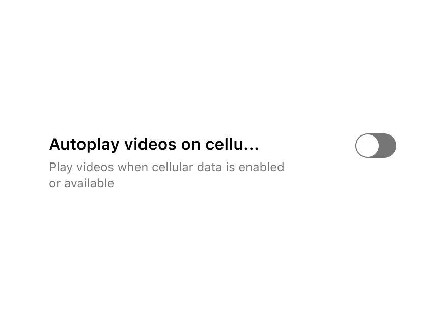 Example of Switch with truncated text