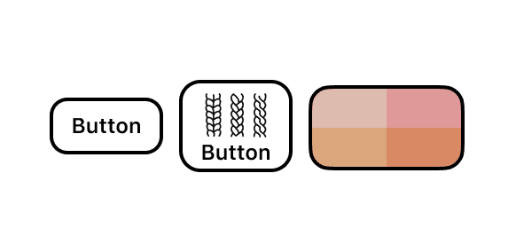 Example of three Toggle Buttons, all in a selected state