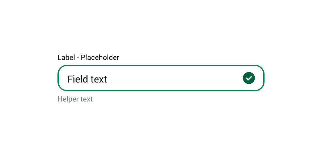 A text field that was successfully submitted. The success text reads, that username is available.