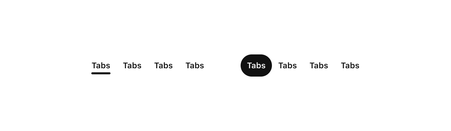 an example of tabs
