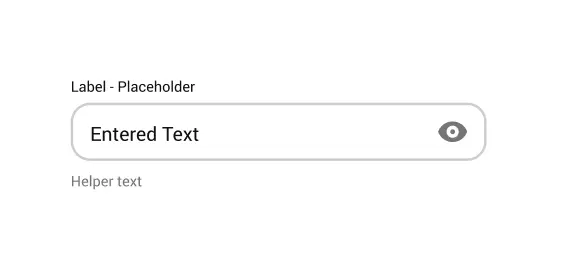 An example of a text field showing the helper text hint.