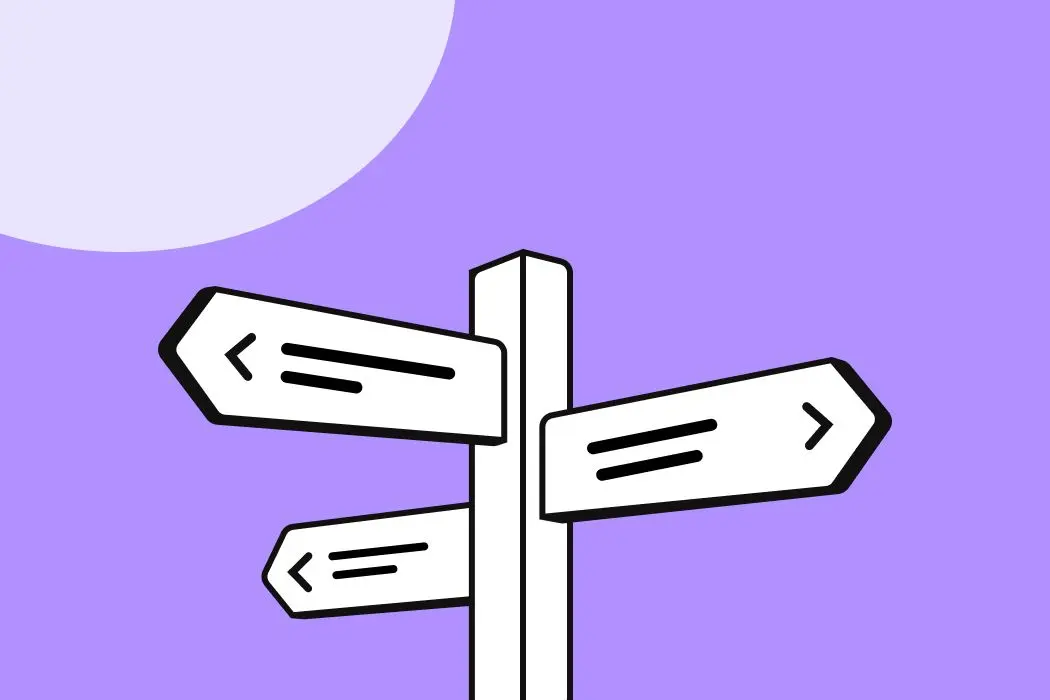 An illustration of a signpost.
